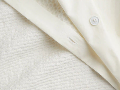 Lattice Cotton Duvet Cover (Cream)