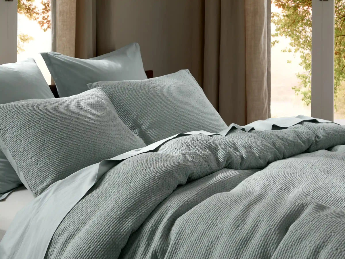 Percale Sham Set - FINAL SALE (Spa)