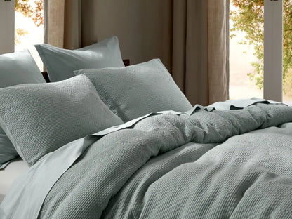 Percale Sham Set - FINAL SALE (Spa)