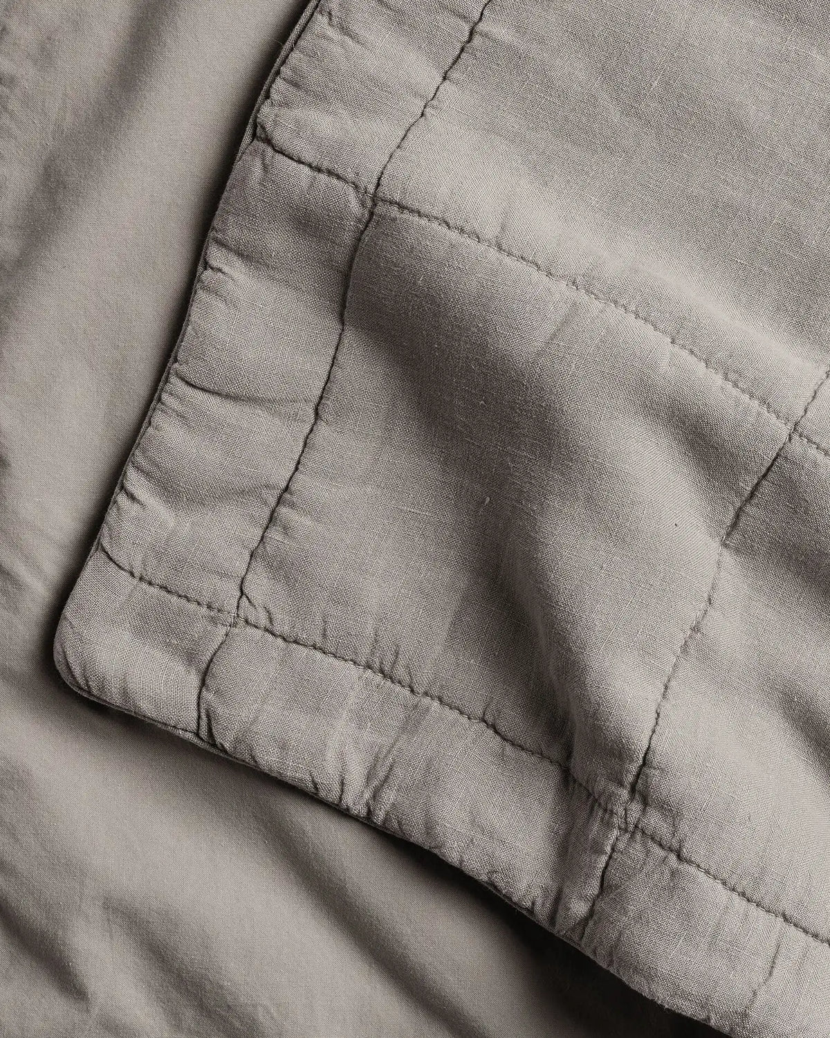 Linen Box Quilted Sham Set (Pebble)