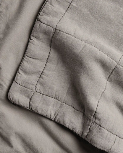 Linen Box Quilted Sham Set (Pebble)