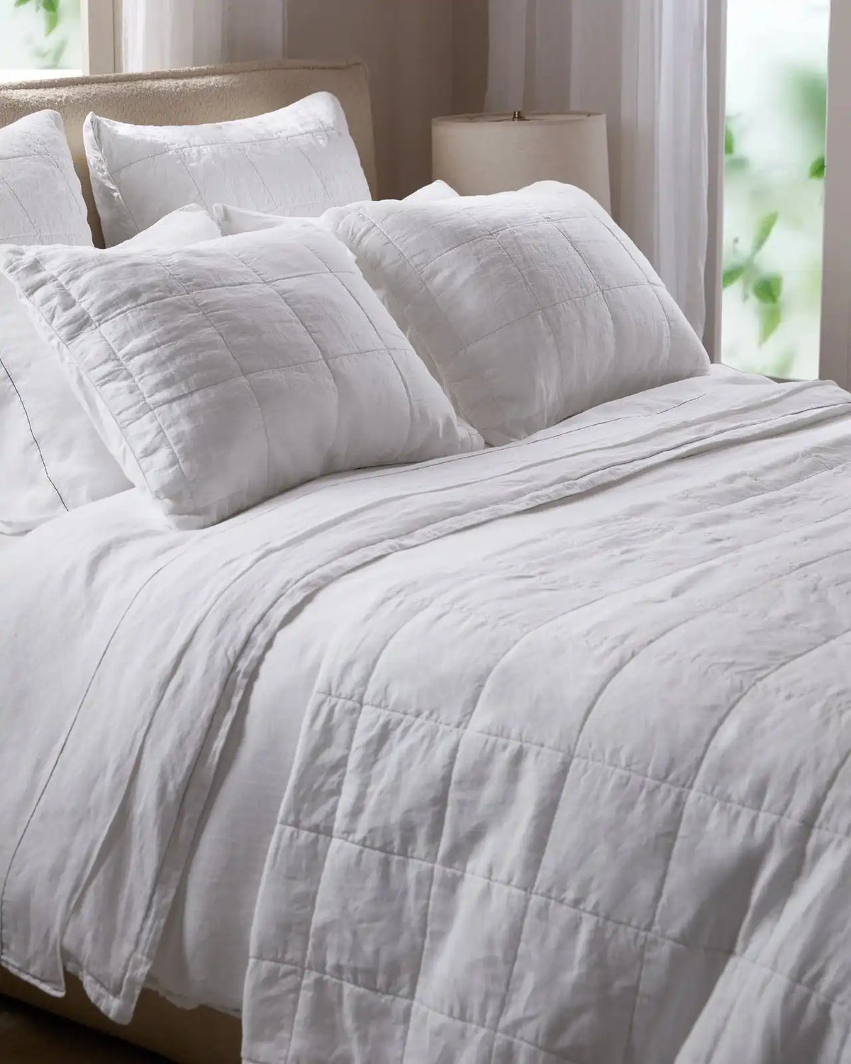 Linen Box Quilt (White)