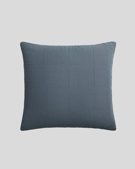 Linen Box Quilted Euro Sham (Dusk)