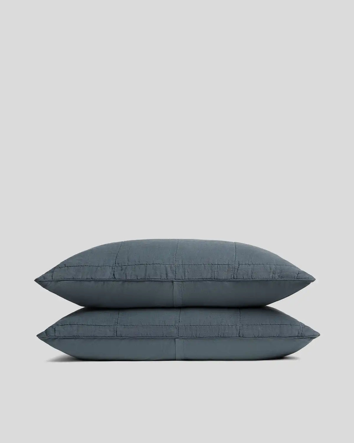 Linen Box Quilted Sham Set (Dusk)