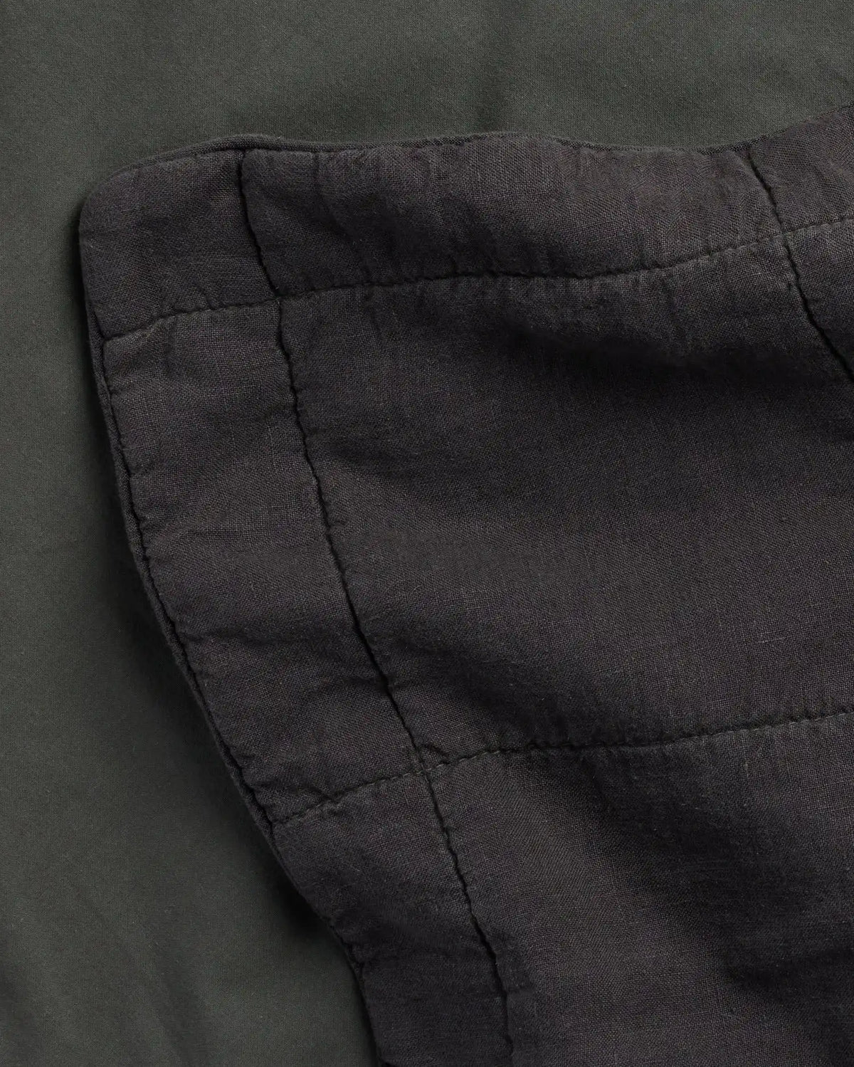 Linen Box Quilted Euro Sham (Onyx)