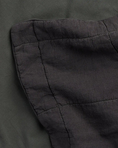 Linen Box Quilted Euro Sham (Onyx)