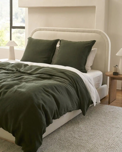 Linen Duvet Cover (Evergreen)