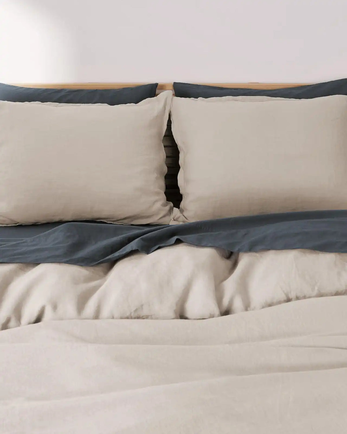 Linen Duvet Cover Set - Bone K/CK