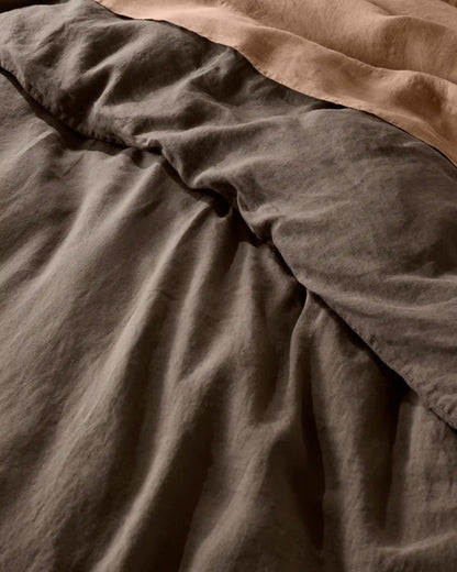 Linen Duvet Cover (Warm Grey)