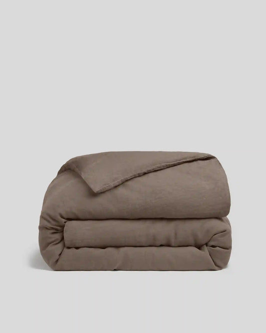 Linen Duvet Cover (Warm Grey)