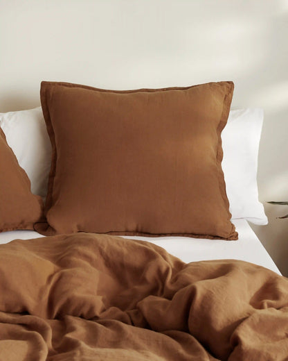 Linen Euro Sham (Tobacco)