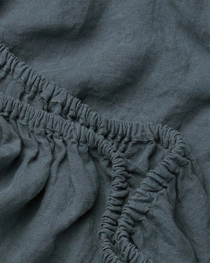 Linen Fitted Sheet (Dusk)