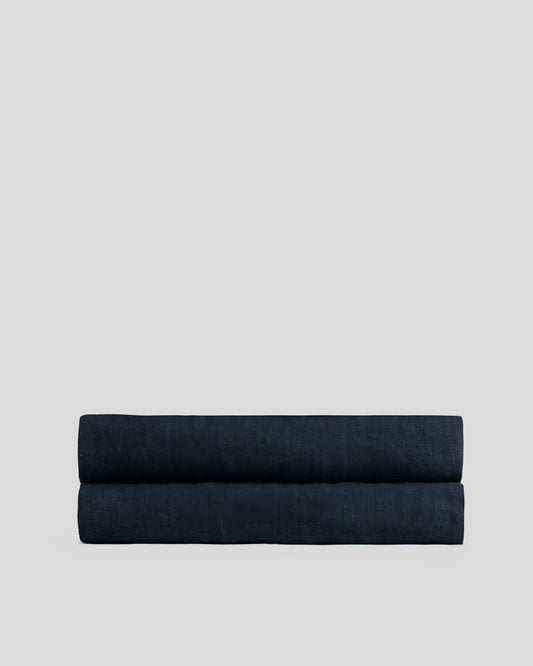 Linen Fitted Sheet (Ink)