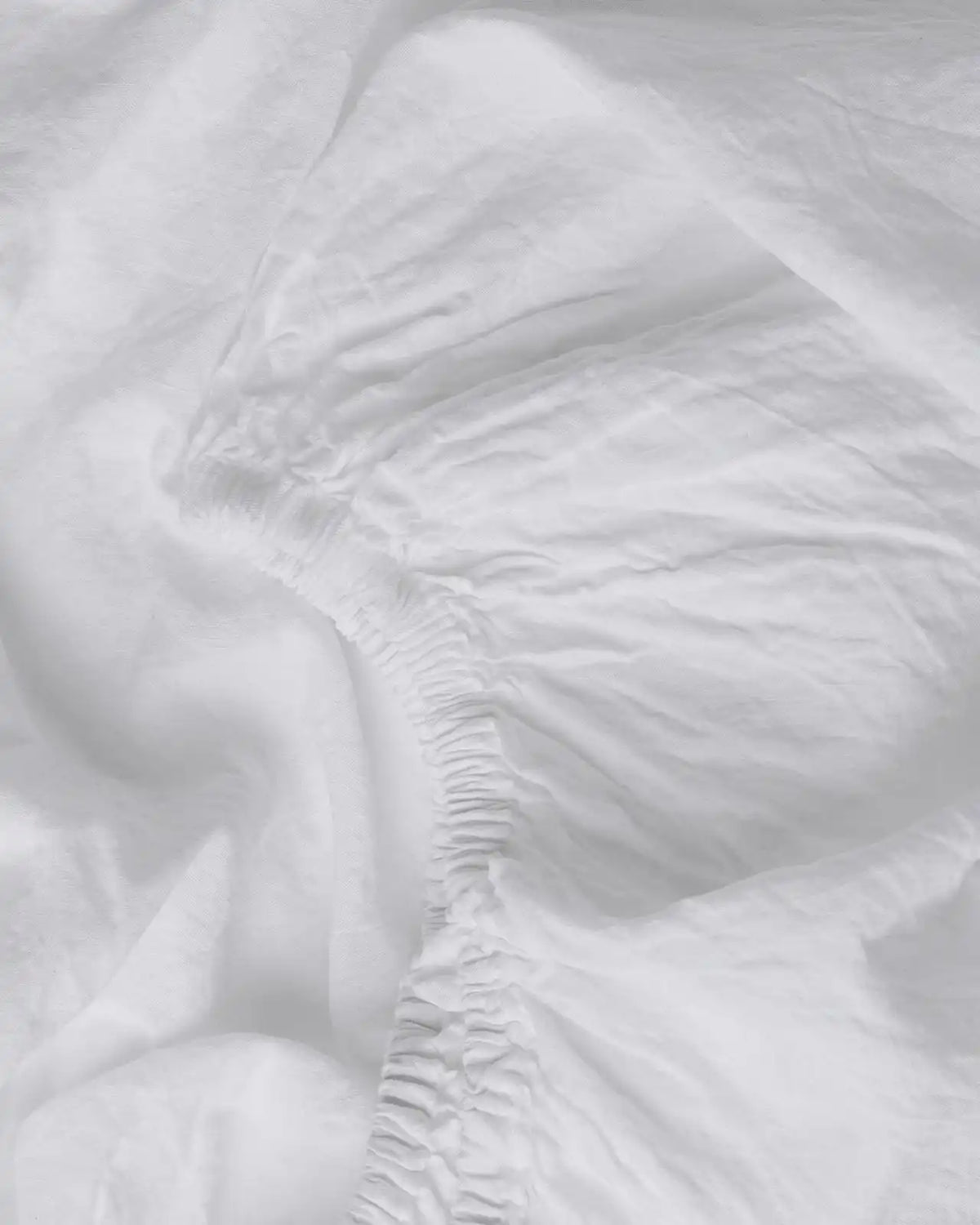 Linen Fitted Sheet (White)