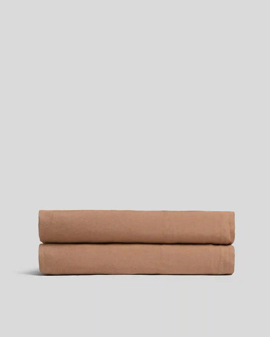 Linen Fitted Sheet (Adobe)