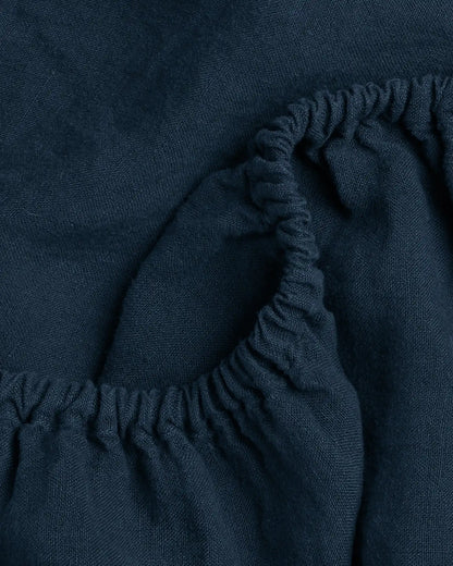 Linen Fitted Sheet (Ink)
