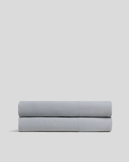 Linen Fitted Sheet (Sky)