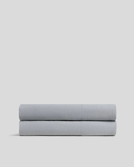 Linen Fitted Sheet (Sky)