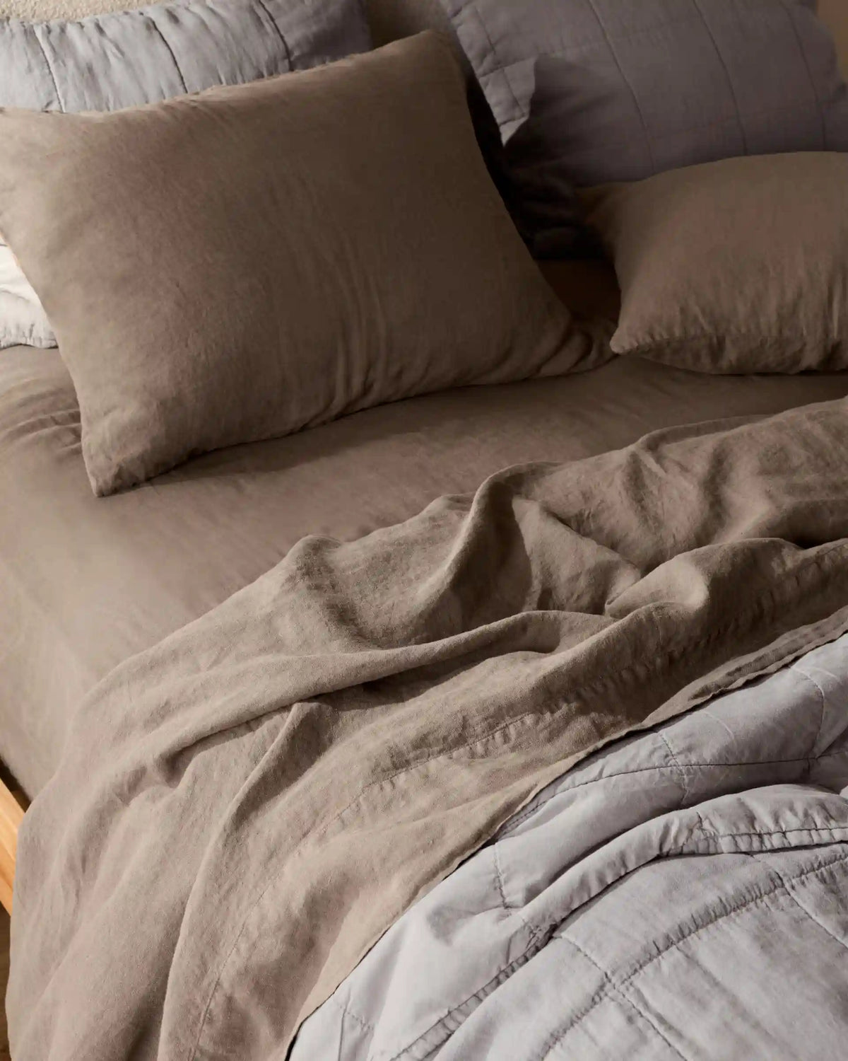 Linen Sheet Set - Warm Grey F/Q