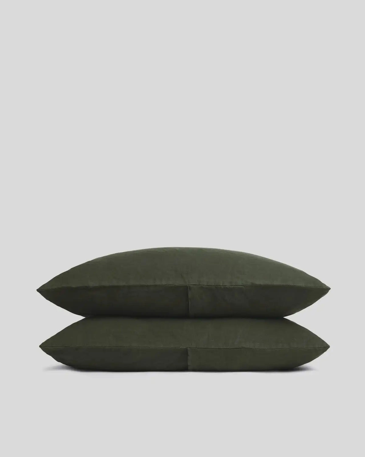 Linen Pillowcase Set (Evergreen)