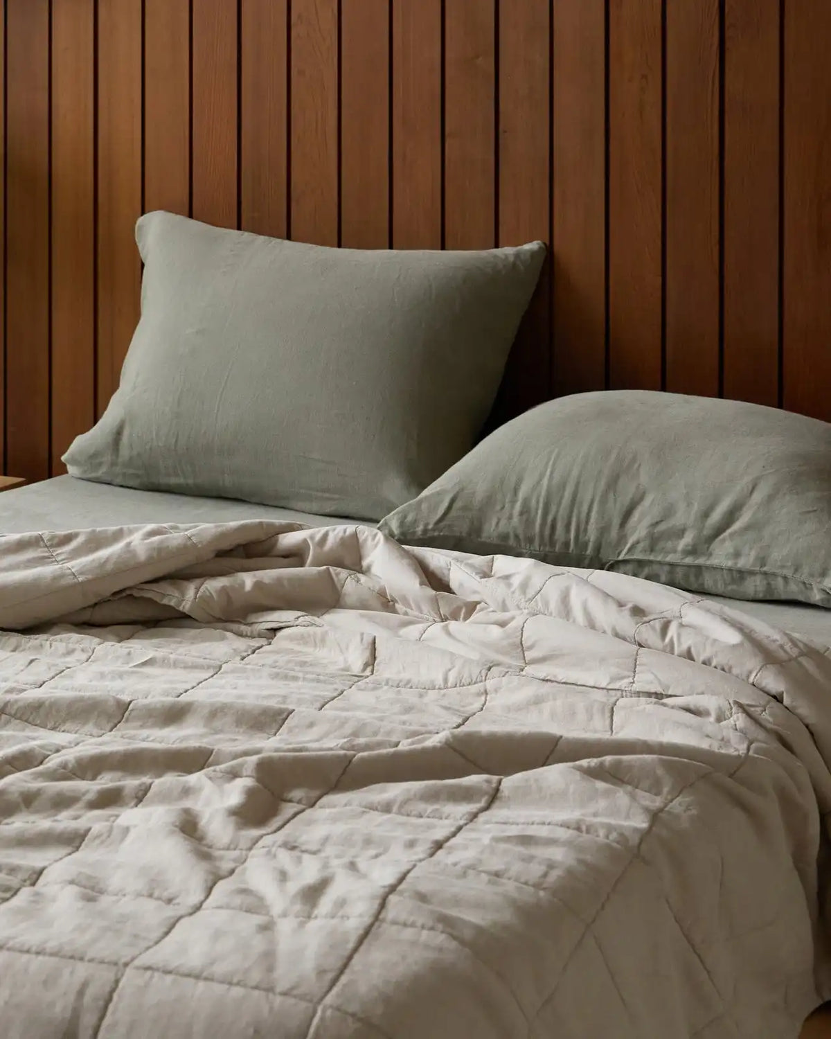 Linen Pillowcase Set (Moss)