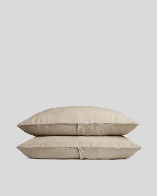 Linen Pillowcase Set (Toast)