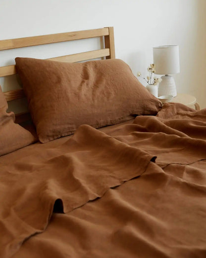 Linen Pillowcase Set (Tobacco)