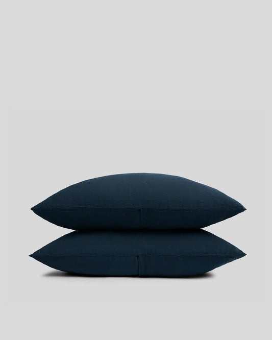 Linen Pillowcase Set (Ink)