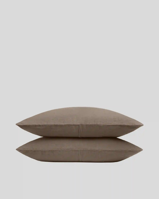 Linen Pillowcase Set (Warm Grey)