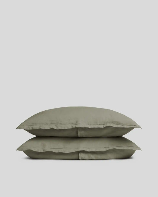 Linen Sham Set (Moss)