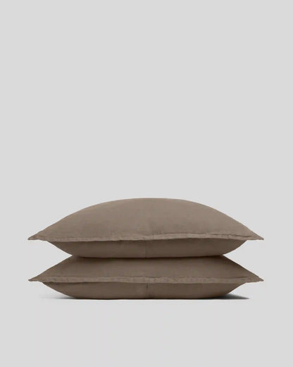 Linen Sham Set (Warm Grey)