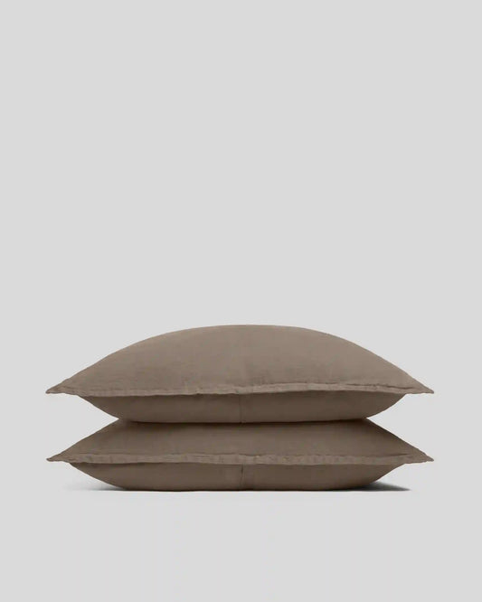 Linen Sham Set (Warm Grey)