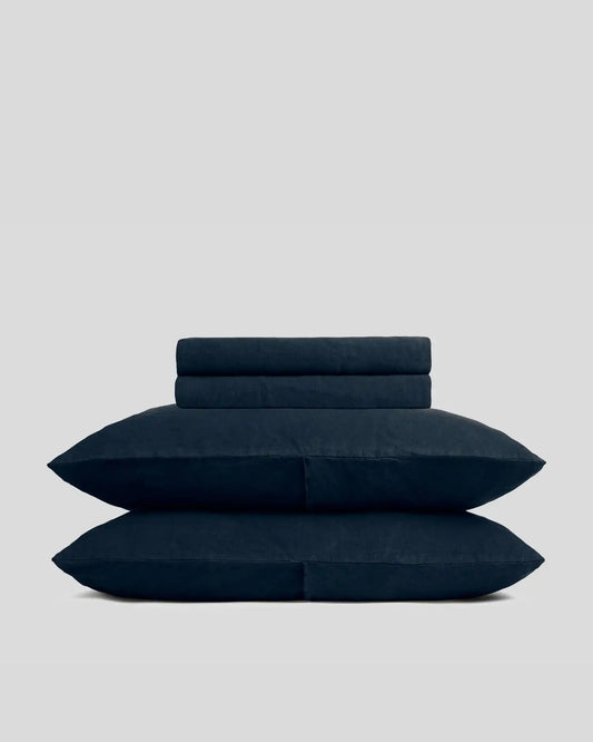 Linen Sheet Set - Ink F/Q