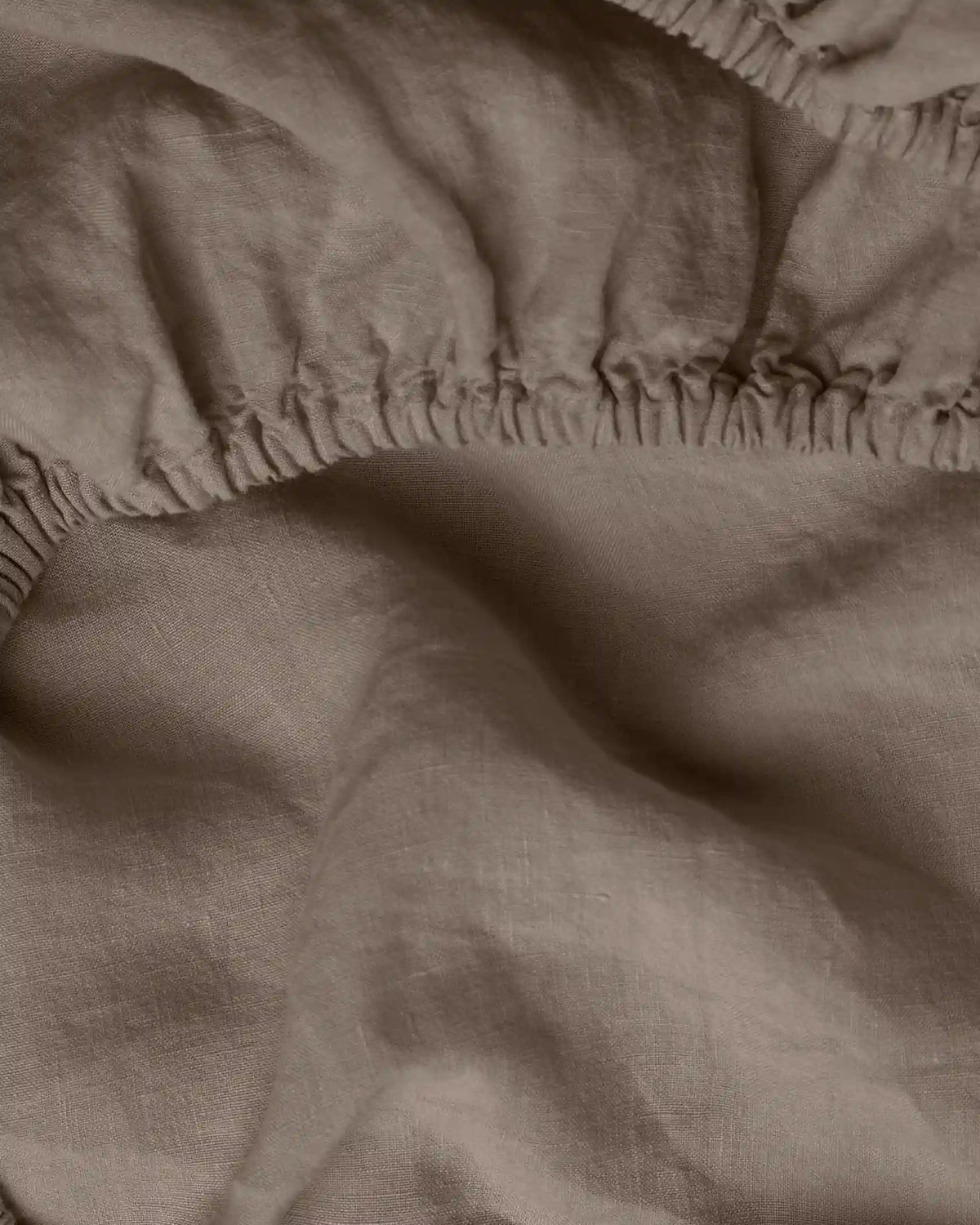 Linen Fitted Sheet (Warm Grey)
