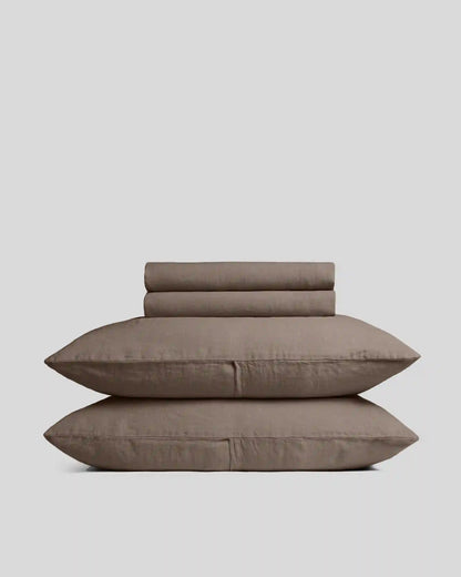 Linen Sheet Set - Warm Grey F/Q