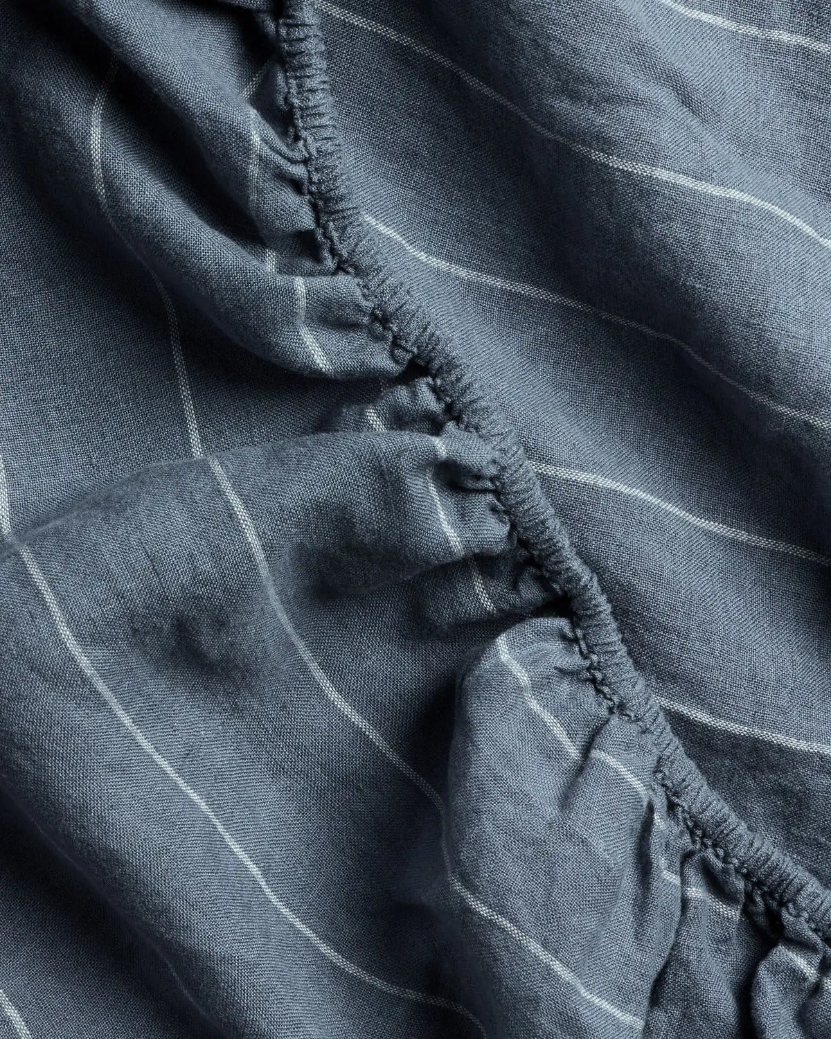 Linen Fitted Sheet (Dusk Stripe)