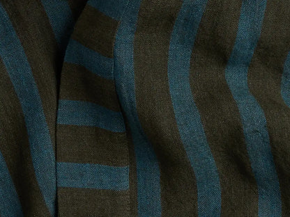 Linen Stripe Robe - FINAL SALE (Evergreen and Peacock)