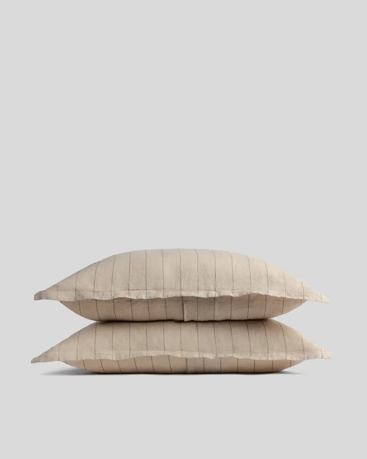 Linen Sham Set (Bone Stripe)