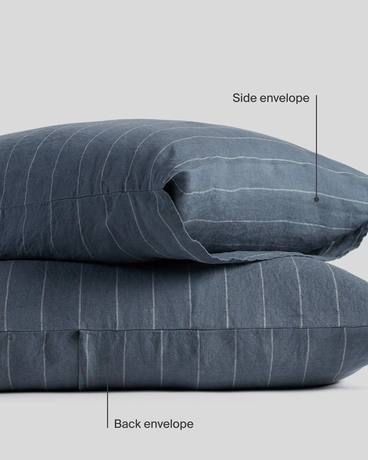 Linen Pillowcase Set (Dusk Stripe)