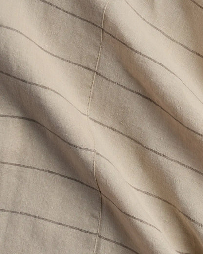 Linen Top Sheet (Bone Stripe)
