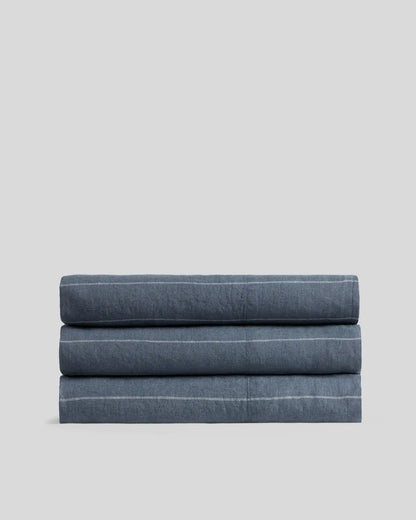 Linen Top Sheet (Dusk Stripe)