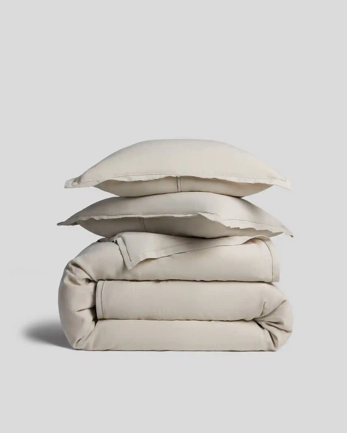 Linen Tencel Duvet Cover Set - Bone F/Q