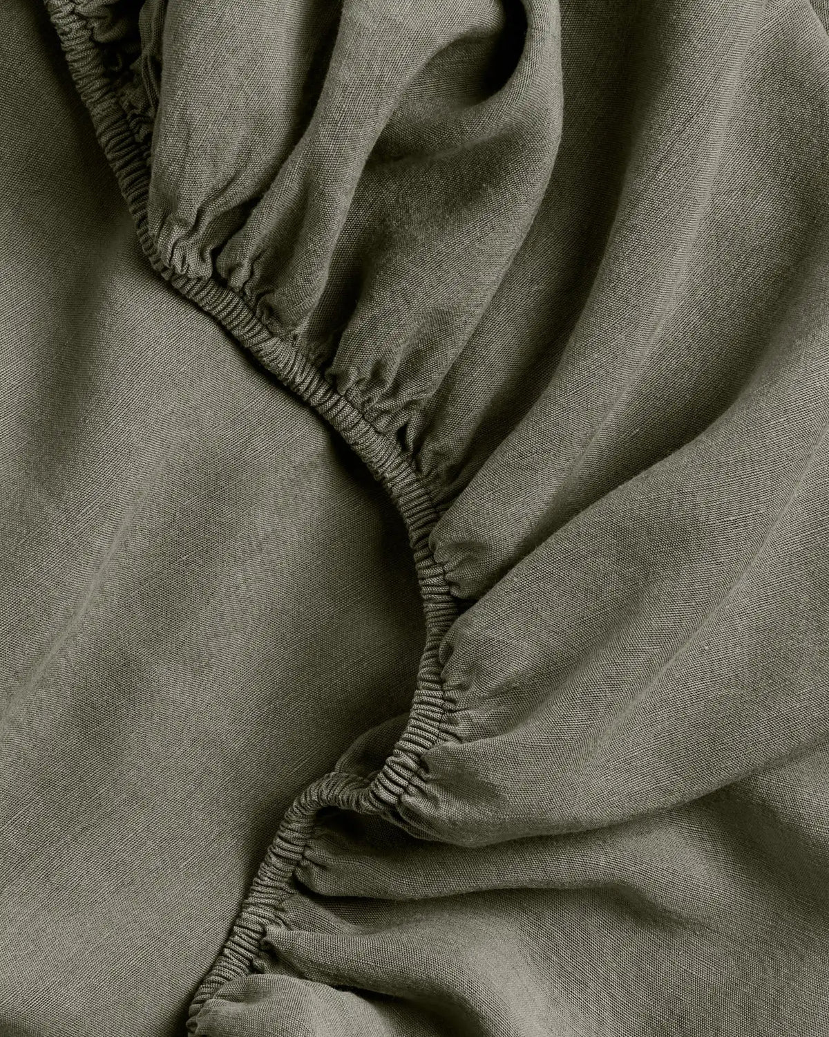 Linen Tencel Fitted Sheet - FINAL SALE (Moss)