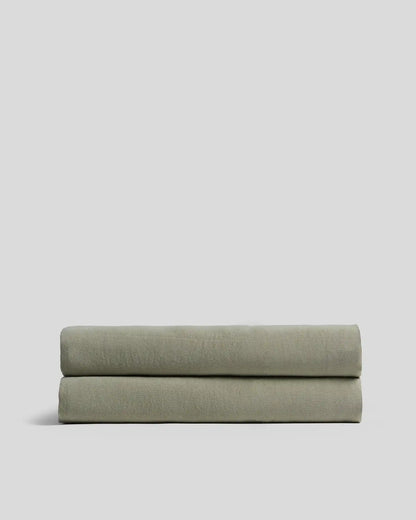 Linen Tencel Fitted Sheet - FINAL SALE (Moss)