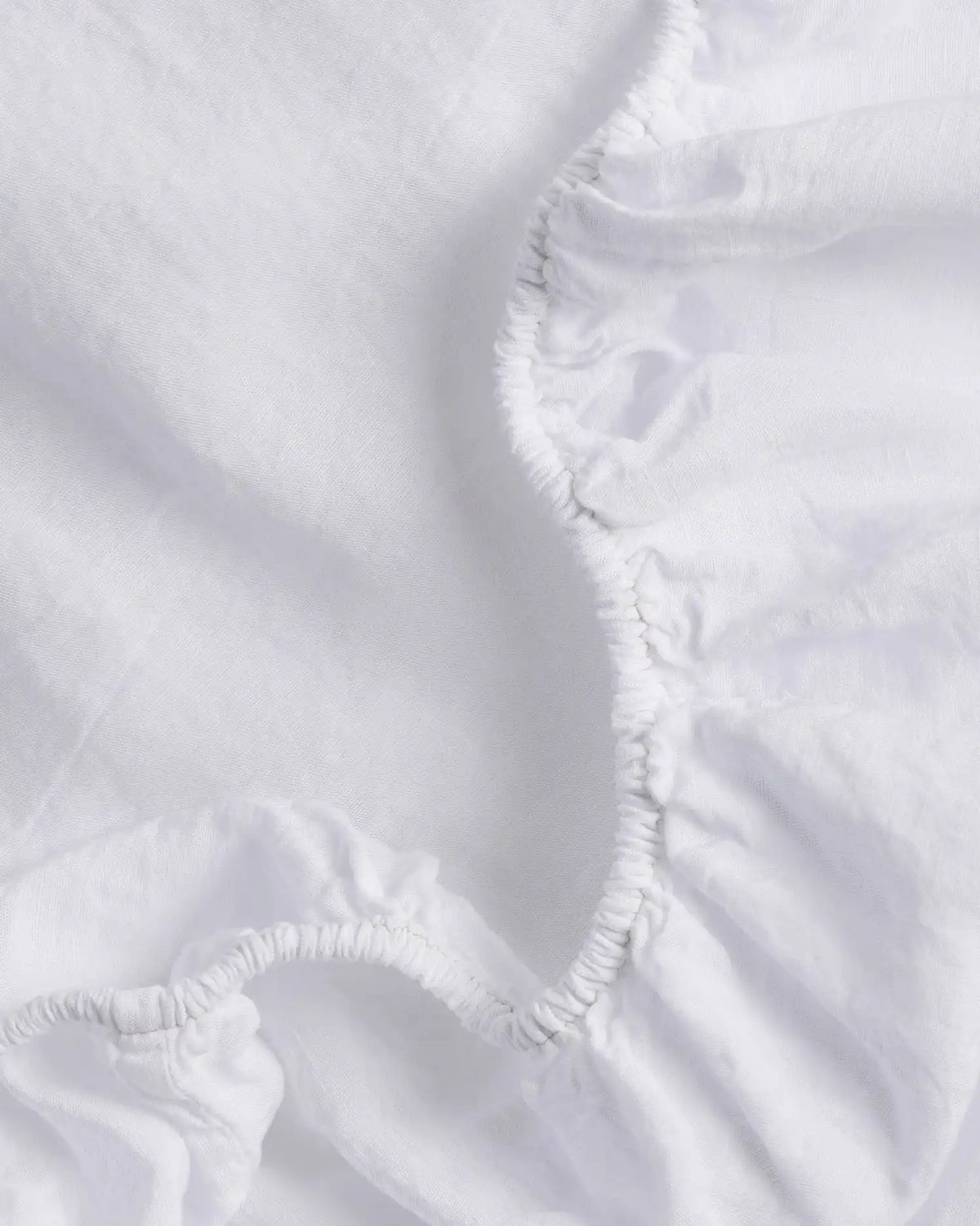 Linen Tencel Fitted Sheet (White)