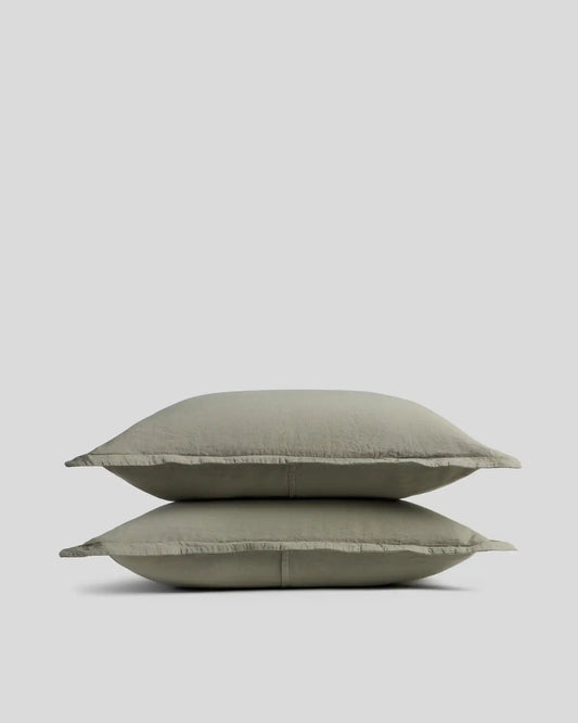 Linen Tencel Sham Set - FINAL SALE (Moss)
