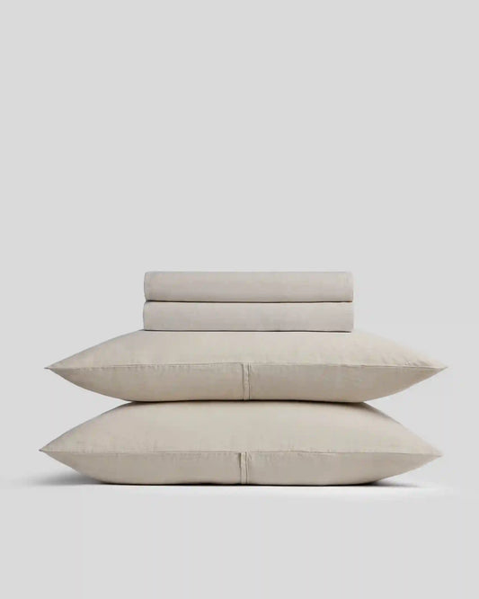 Linen Tencel Sheet Set - Bone F/Q