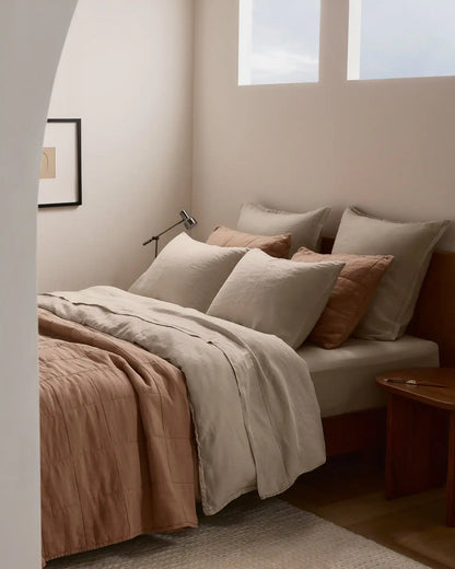 Linen Tencel Euro Sham (Bone)