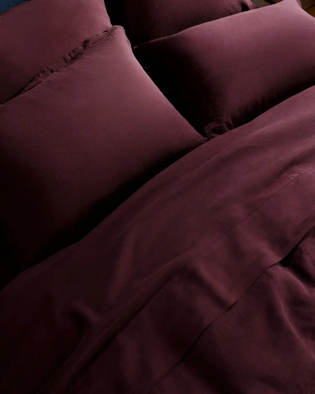 Linen Tencel Sham Set (Garnet)