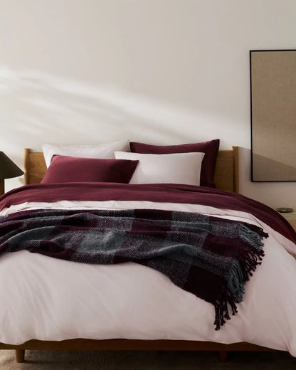 Linen Tencel Sheet Set - Garnet F/Q